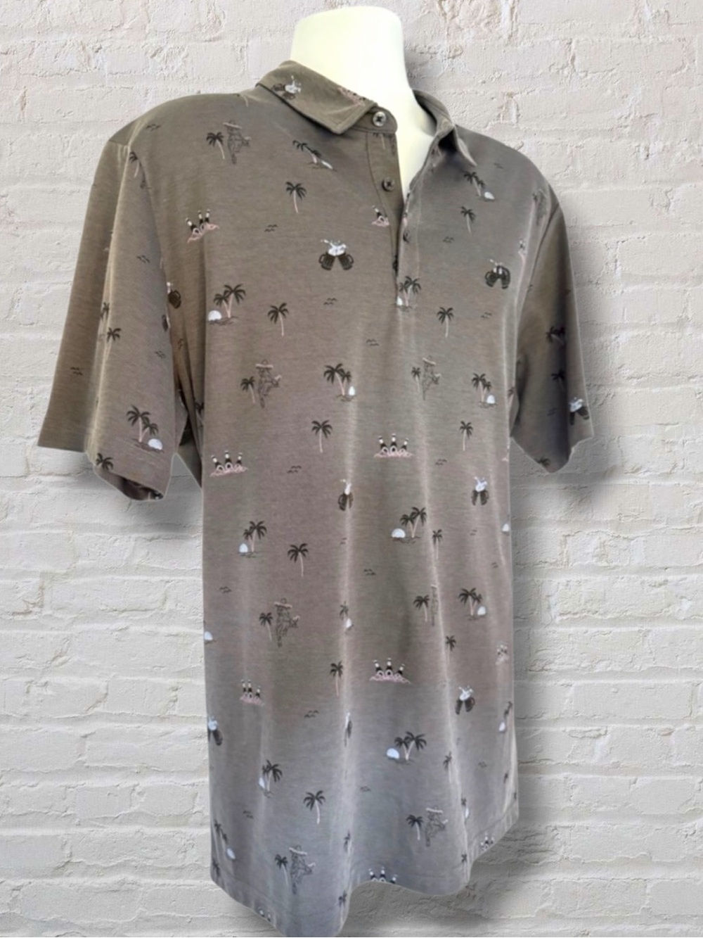 Travis Mathew Ensenada Polo Heather Dark Gray Golf Polo -1MY119 -Men’s Size: XXL